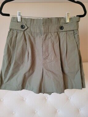 Banana Republic Sz6 Organic Cotton Green High Rise Paperbag Short
